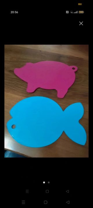 Coppia Taglieri Maiale e Pesce