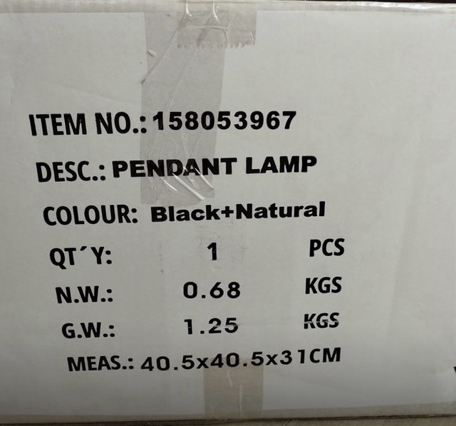 Lámpara de techo de bambú y madera