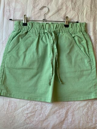 Falda verde vaquera