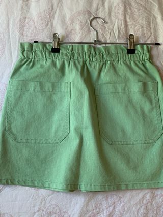 Falda verde vaquera