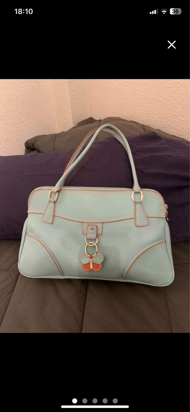 Bolso Tommy Hilfiger Azul y Naranja Nuevo