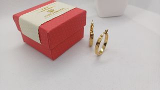 Pendientes Aro Greca Chapado Oro 18k