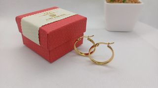 Pendientes Aro Greca Chapado Oro 18k