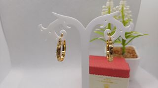 Pendientes Aro Greca Chapado Oro 18k
