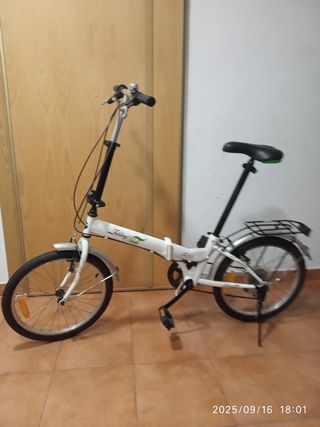 Bicicleta plegable blanca Fonding Park ruedas 20''