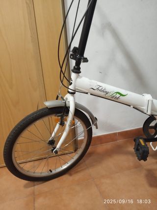 Bicicleta plegable blanca Fonding Park ruedas 20''