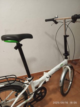 Bicicleta plegable blanca Fonding Park ruedas 20''