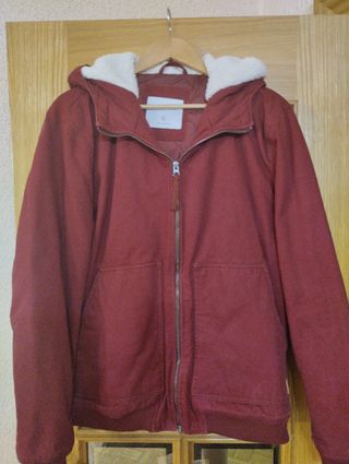 Parka granate con capucha Talla XL