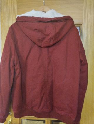 Parka granate con capucha Talla XL