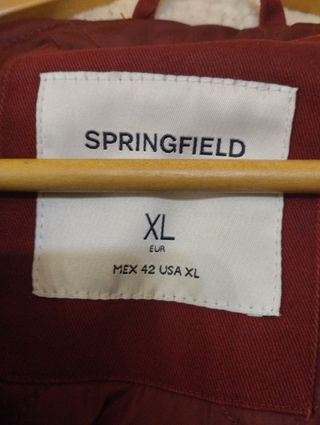 Parka granate con capucha Talla XL