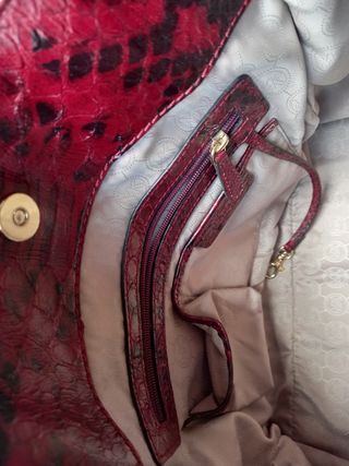 Bolso Michael Kors color burdeos Piel Serpiente