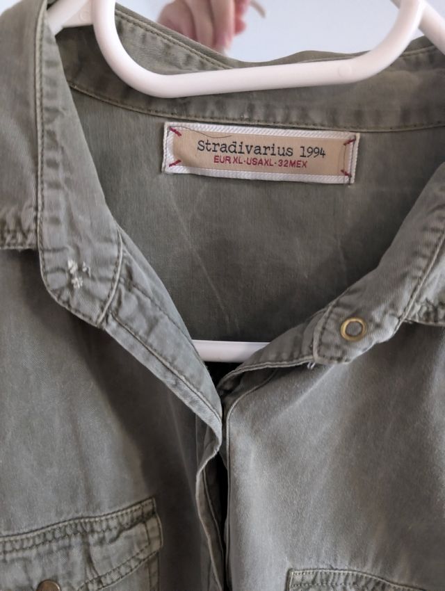 Camisa Stradivarius Verde Oliva