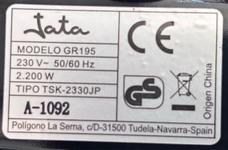 Plancha Eléctrica JATA 2200W