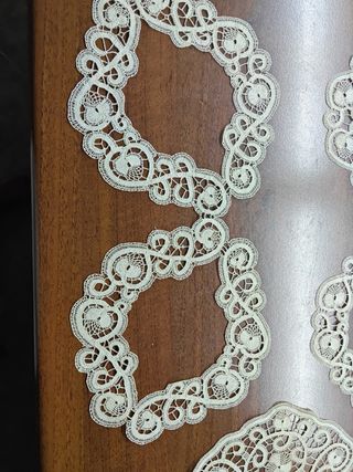 22 applicazione Pizzo Candù Fatto a Mano Originale