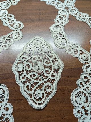 22 applicazione Pizzo Candù Fatto a Mano Originale