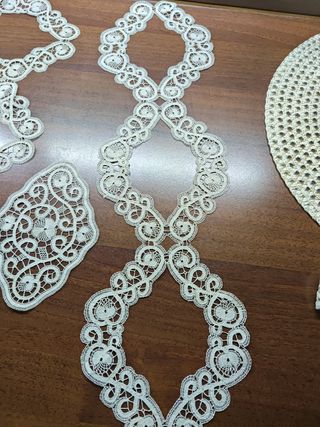 22 applicazione Pizzo Candù Fatto a Mano Originale