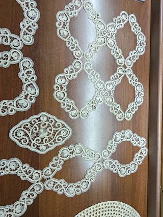 22 applicazione Pizzo Candù Fatto a Mano Originale