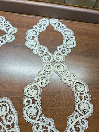 22 applicazione Pizzo Candù Fatto a Mano Originale