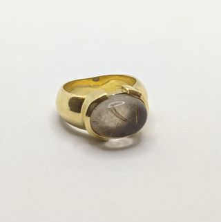 Anillo de oro de 18k con Cuarzo,  10.66 g, T-18.