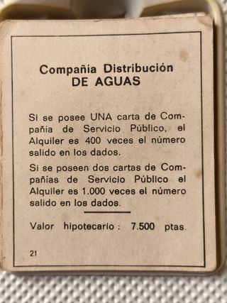 ANTIGUO MONOPOLY "NARANJA" EN PESETAS REF. 7477-M