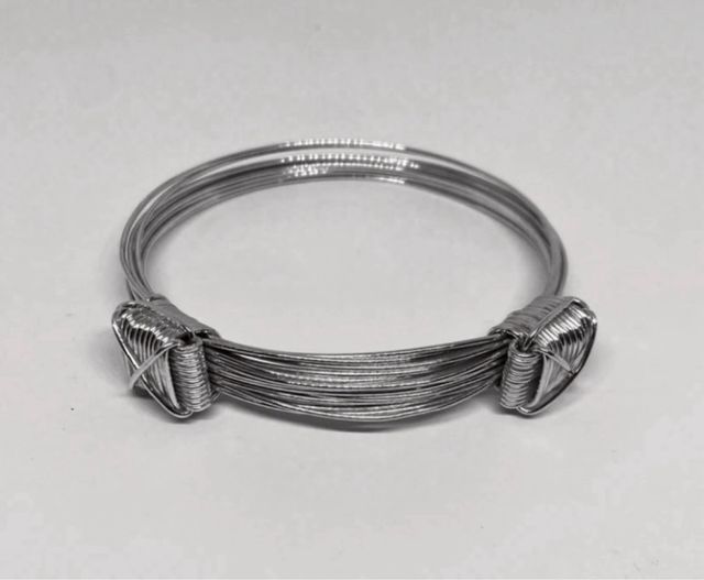 Pulsera Plata Maciza 12 Hilos Nudos