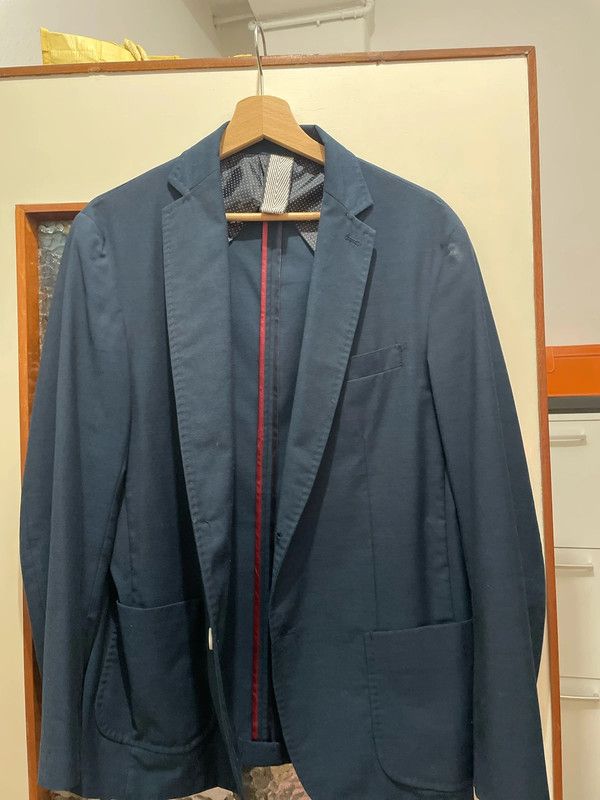 Giacca Sartoria Italiana Uomo Blu