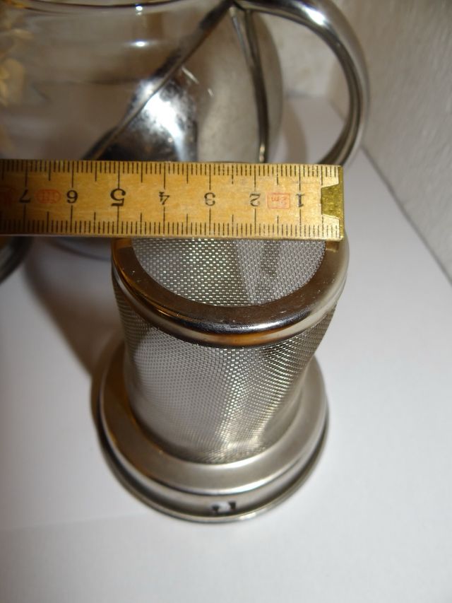 Tetera de vidrio con infusor de acero inoxidable