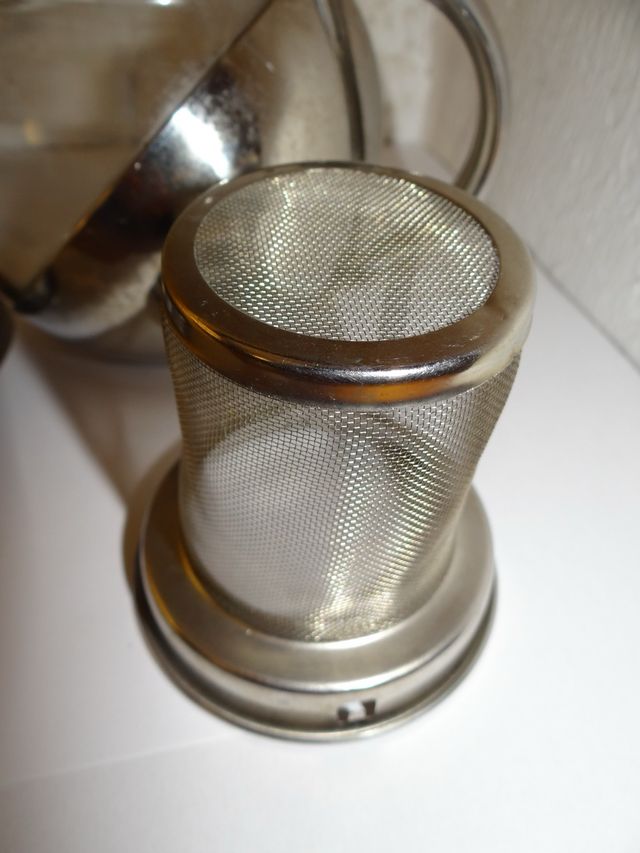 Tetera de vidrio con infusor de acero inoxidable