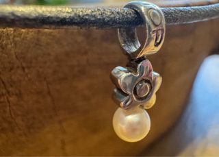 Collar Plata Perla Flor