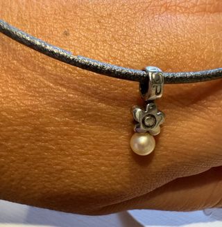 Collar Plata Perla Flor