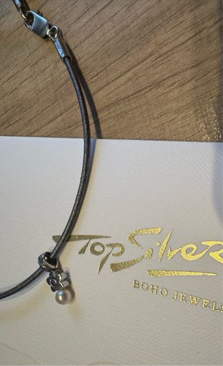 Collar Plata Perla Flor