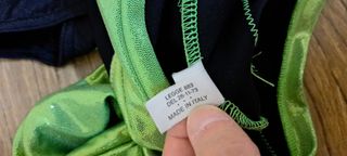 Body sportivo nero e verde