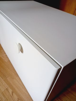 Banco juguetero de madera blanco