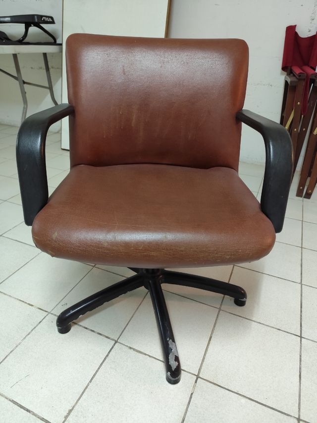 Silla de Oficina Piel Marrón