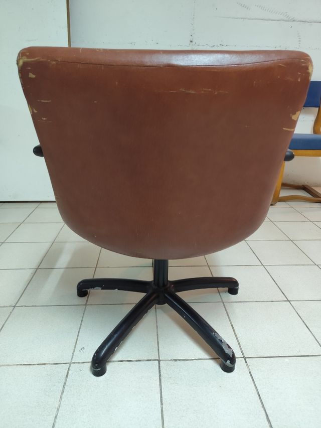 Silla de Oficina Piel Marrón