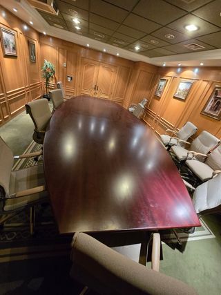 Mesa de despacho de madera Sapelly