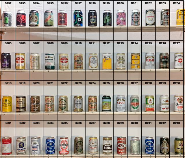 Lattine da collezione vuote