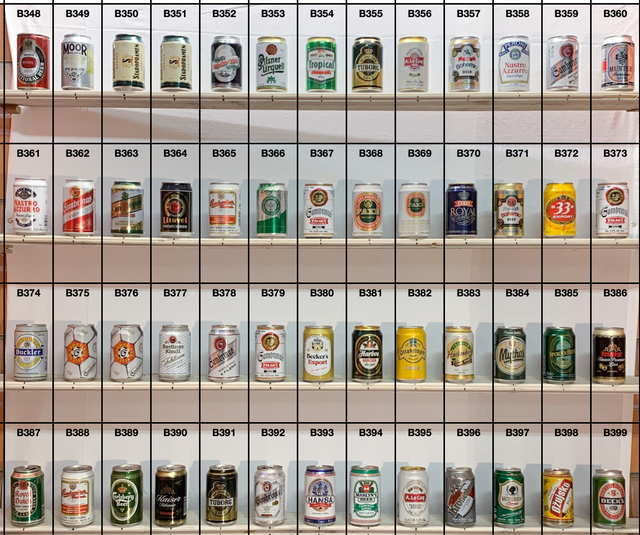 Lattine da collezione vuote