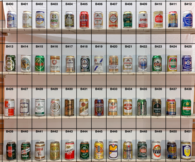 Lattine da collezione vuote