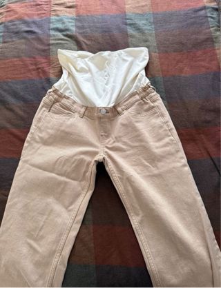 Jeans premaman beige taglia S/36