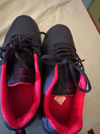 ZUKANGLI Zapatillas Deportivas Hombre Negras Rojas