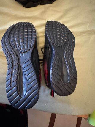 ZUKANGLI Zapatillas Deportivas Hombre Negras Rojas