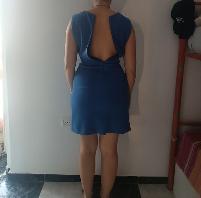 Vestido corto azul mujer talla 36