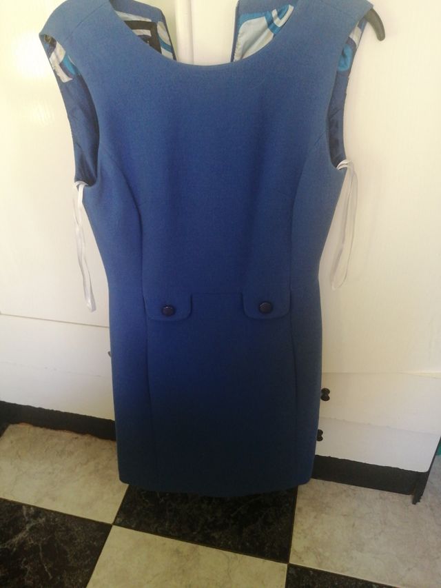 Vestido corto azul mujer talla 36