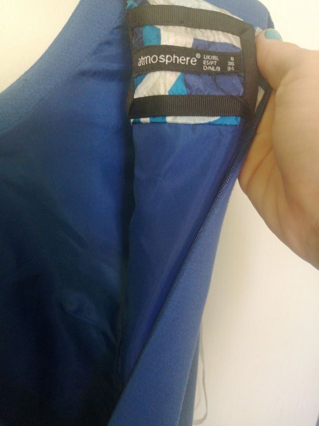 Vestido corto azul mujer talla 36