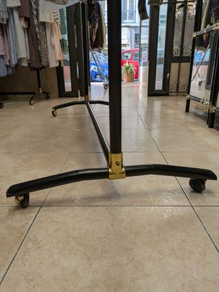 Burro Perchero Plegable Negro y Dorado