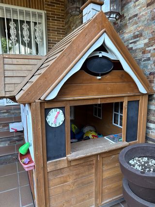 Casita de jardín de madera para niños