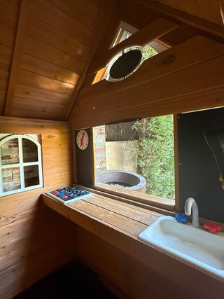 Casita de jardín de madera para niños