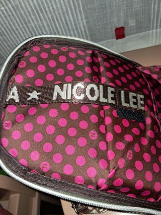Mochila Nicole Lee verde y rosa