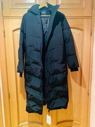 Plumas Zara Largo Negro